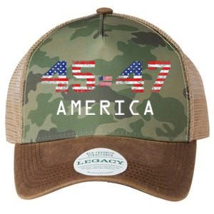 45 47 America Flag Legacy Tie Dye Trucker Hat