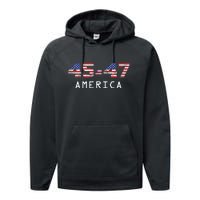 45 47 America Flag Performance Fleece Hoodie