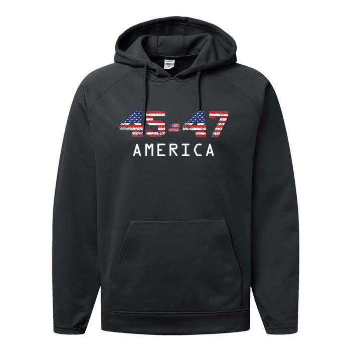 45 47 America Flag Performance Fleece Hoodie