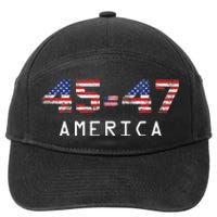 45 47 America Flag 7-Panel Snapback Hat