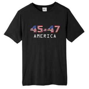 45 47 America Flag Tall Fusion ChromaSoft Performance T-Shirt