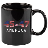 45 47 America Flag 11oz C Handle Ceramic Mug