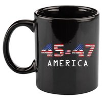 45 47 America Flag 11oz C Handle Ceramic Mug