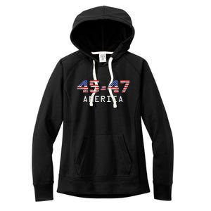 45 47 America Flag Women's Fleece Hoodie