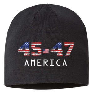 45 47 America Flag Sustainable Beanie