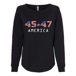 45 47 America Flag Womens California Wash Sweatshirt