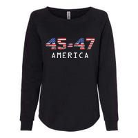 45 47 America Flag Womens California Wash Sweatshirt