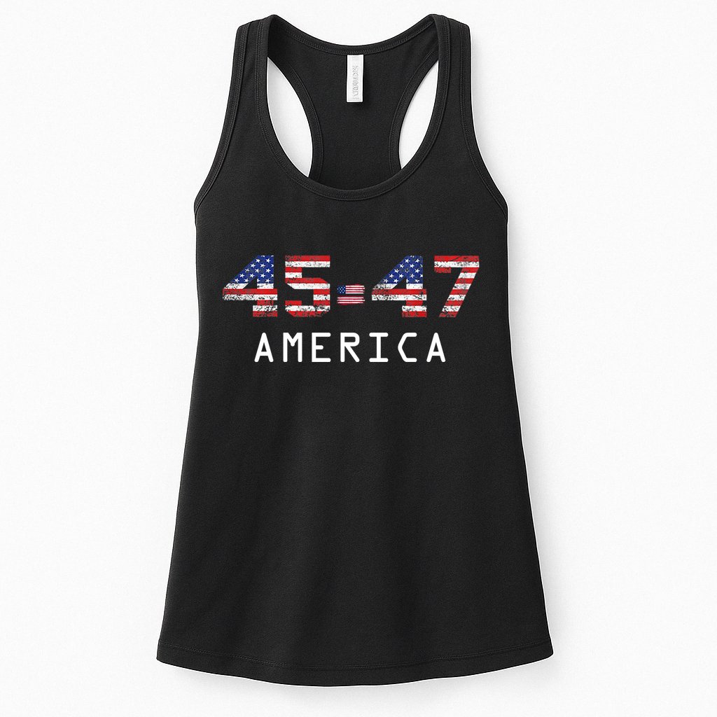 45 47 America Flag Womens Tank Top