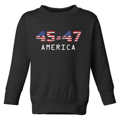 45 47 America Flag Toddler Sweatshirt