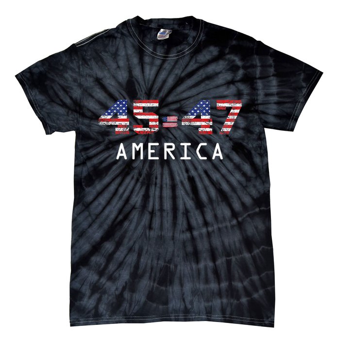 45 47 America Flag Tie-Dye T-Shirt