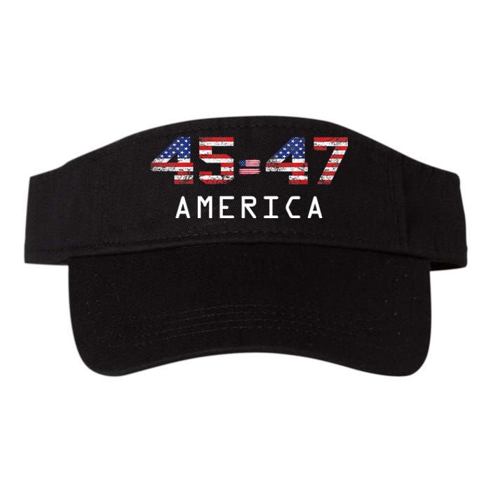 45 47 America Flag Valucap Bio-Washed Visor