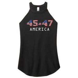 45 47 America Flag Women's Perfect Tri Rocker Tank