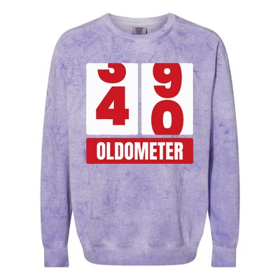 40th 40 Birthday Funny Gift Oldometer Colorblast Crewneck Sweatshirt