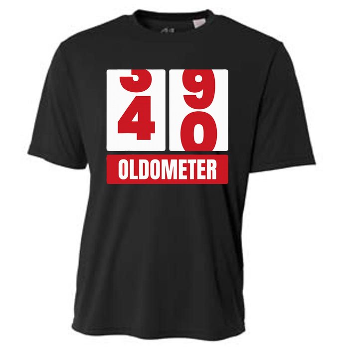 40th 40 Birthday Funny Gift Oldometer Cooling Performance Crew T-Shirt