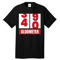 40th 40 Birthday Funny Gift Oldometer Tall T-Shirt