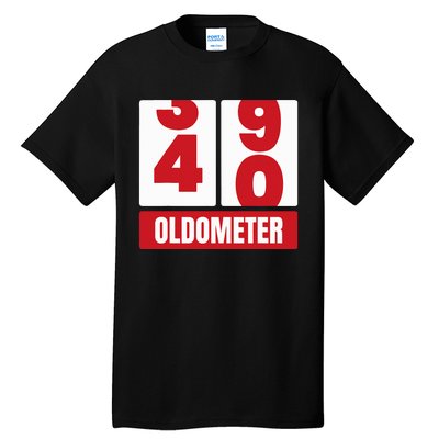 40th 40 Birthday Funny Gift Oldometer Tall T-Shirt