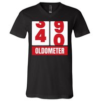 40th 40 Birthday Funny Gift Oldometer V-Neck T-Shirt