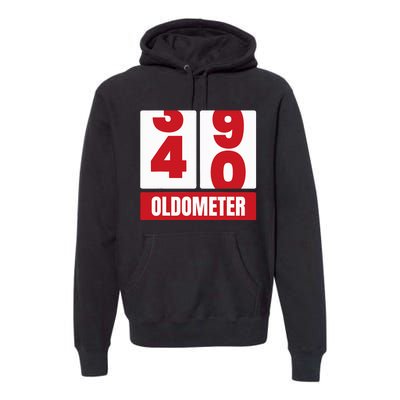 40th 40 Birthday Funny Gift Oldometer Premium Hoodie