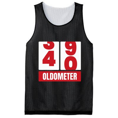 40th 40 Birthday Funny Gift Oldometer Mesh Reversible Basketball Jersey Tank