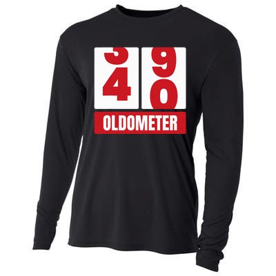 40th 40 Birthday Funny Gift Oldometer Cooling Performance Long Sleeve Crew