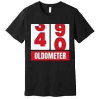 40th 40 Birthday Funny Gift Oldometer Premium T-Shirt