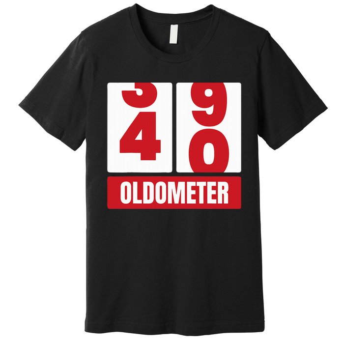 40th 40 Birthday Funny Gift Oldometer Premium T-Shirt