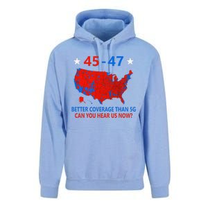 45 47 Can You Hear Us Now Nationwide Coverage Map Of 2024 Unisex Surf Hoodie