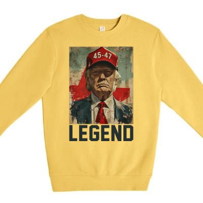 45 47 Donald Trump 2024 Legend Vintage Premium Crewneck Sweatshirt