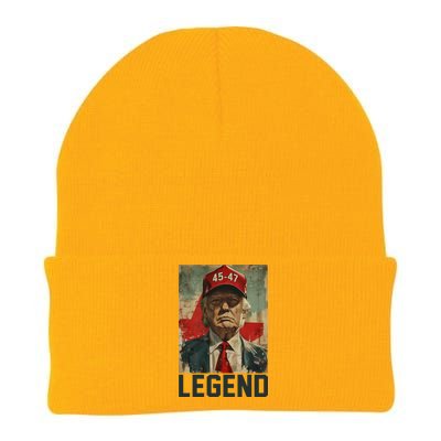 45 47 Donald Trump 2024 Legend Vintage Knit Cap Winter Beanie