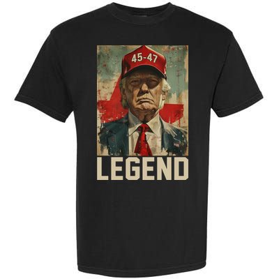 45 47 Donald Trump 2024 Legend Vintage Garment-Dyed Heavyweight T-Shirt