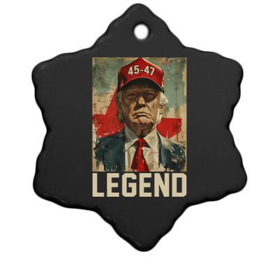 45 47 Donald Trump 2024 Legend Vintage Ceramic Star Ornament