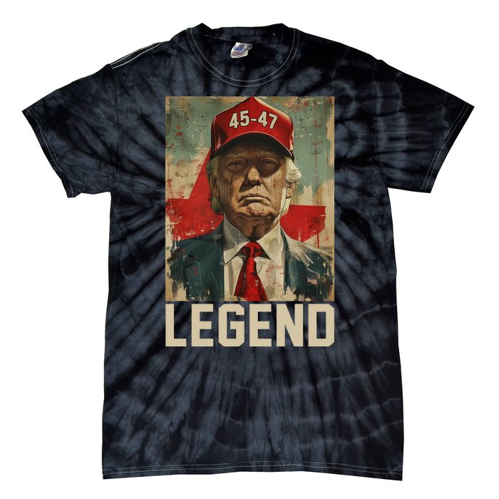 45 47 Donald Trump 2024 Legend Vintage Tie-Dye T-Shirt