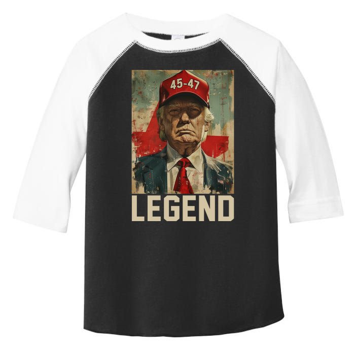 45 47 Donald Trump 2024 Legend Vintage Toddler Fine Jersey T-Shirt