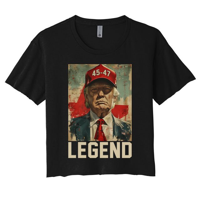 45 47 Donald Trump 2024 Legend Vintage Crop Top