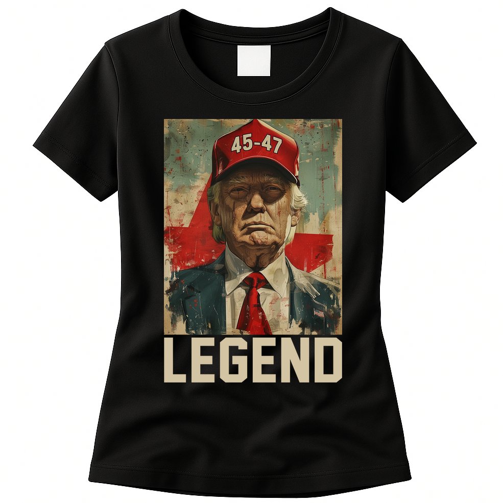 45 47 Donald Trump 2024 Legend Vintage Womens T-Shirt