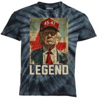 45 47 Donald Trump 2024 Legend Vintage Kids Tie-Dye T-Shirt