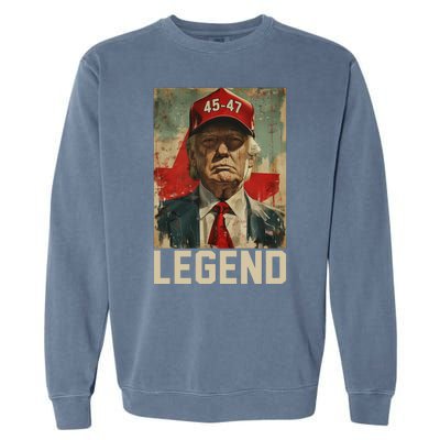 45 47 Donald Trump 2024 Legend Vintage Garment-Dyed Sweatshirt