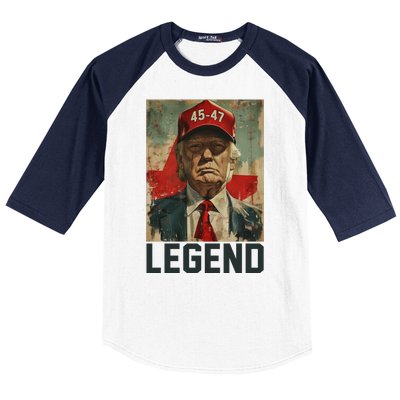 45 47 Donald Trump 2024 Legend Vintage Baseball Sleeve Shirt