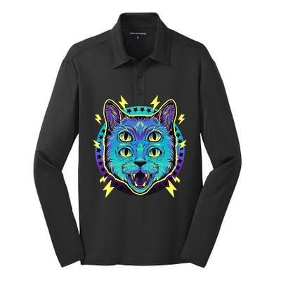 4eyecat Silk Touch Performance Long Sleeve Polo