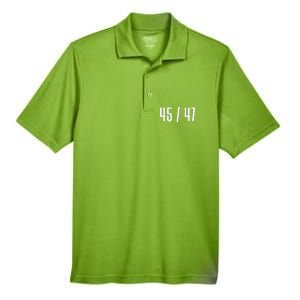 45 47 Funny President 45 Candidate Message Design Men's Origin Performance Pique Polo