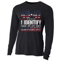 45 47 I Identify As An American 45 47 Trump Usa Flag Cooling Performance Long Sleeve Crew