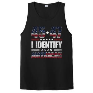 45 47 I Identify As An American 45 47 Trump Usa Flag PosiCharge Competitor Tank