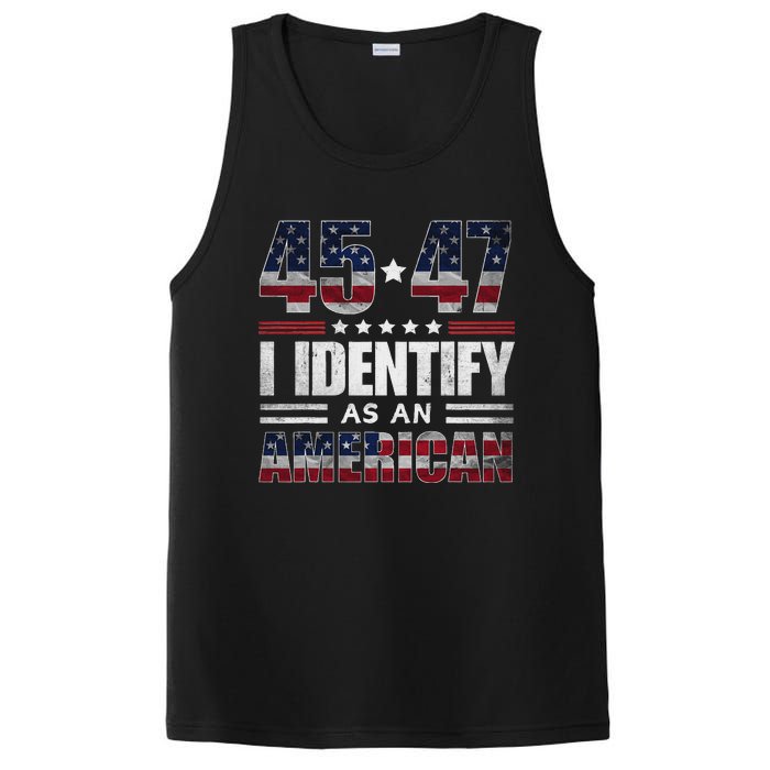 45 47 I Identify As An American 45 47 Trump Usa Flag PosiCharge Competitor Tank