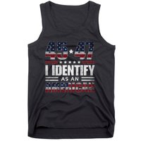 45 47 I Identify As An American 45 47 Trump Usa Flag Tank Top