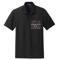 45 47 I Identify As An American Trump 2024 Dry Zone Grid Polo