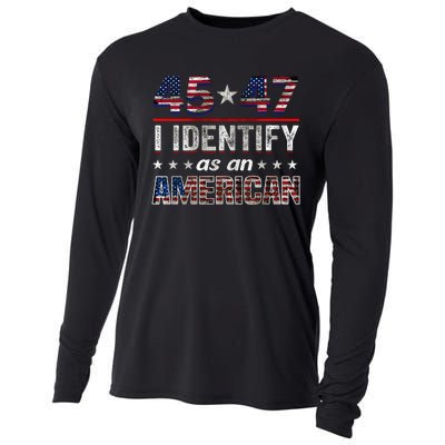 45 47 I Identify As An American Trump 2024 Cooling Performance Long Sleeve Crew