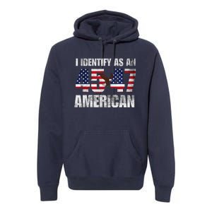 45 47 I Identify As An American 45 47 Trump Usa Flag Premium Hoodie