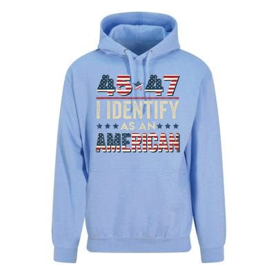 45 47 I Identify As An American Trump President 2024 Unisex Surf Hoodie