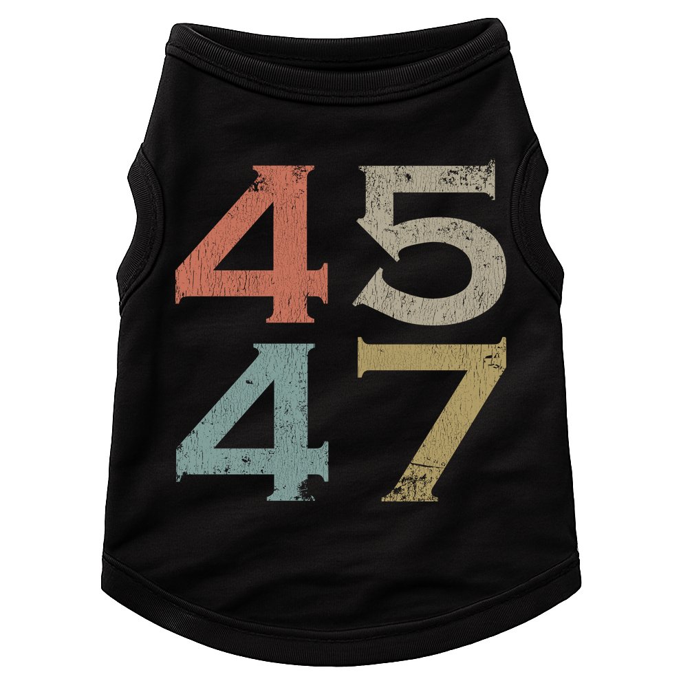 Donald Trump 45 47 Retro 45th 47th President Trump Doggie Tank