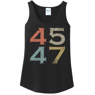 Donald Trump 45 47 Retro 45th 47th President Trump Ladies Essential Tank